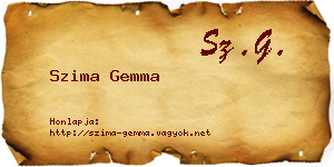 Szima Gemma névjegykártya